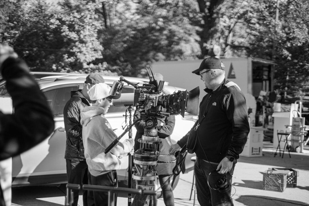 actress on film set